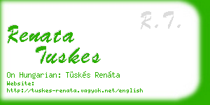 renata tuskes business card